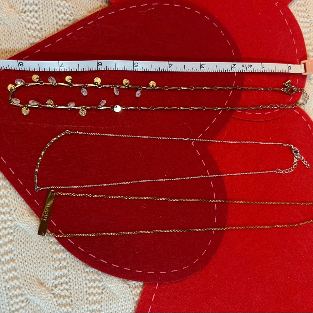 Elegant Gold and Silver Necklace Set